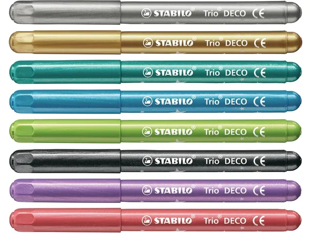 Feutre STABILO Trio Deco Metallic assorti étui 8 pièces