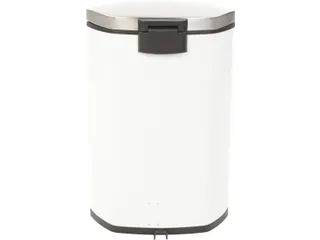 Pedaalemmer met Afvalscheiding Wit Mat RVS 44 Liter - 3
