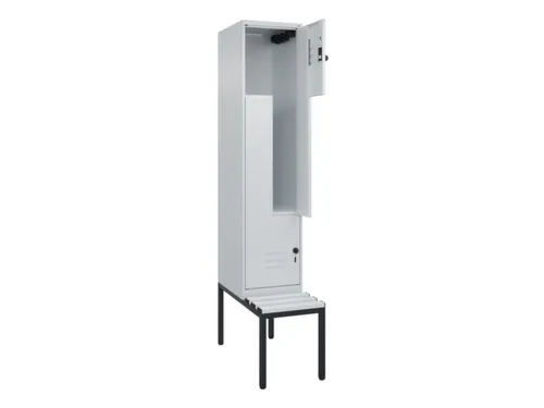 Z-garderobekast,HxBxD 2120x400x815mm,2vak,vak B 400mm,draaigrendel