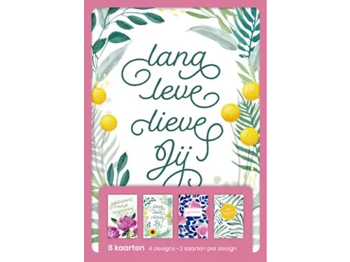 Hallmark Wenskaarten Lang leve lieve jij 8 Stuks Assorti