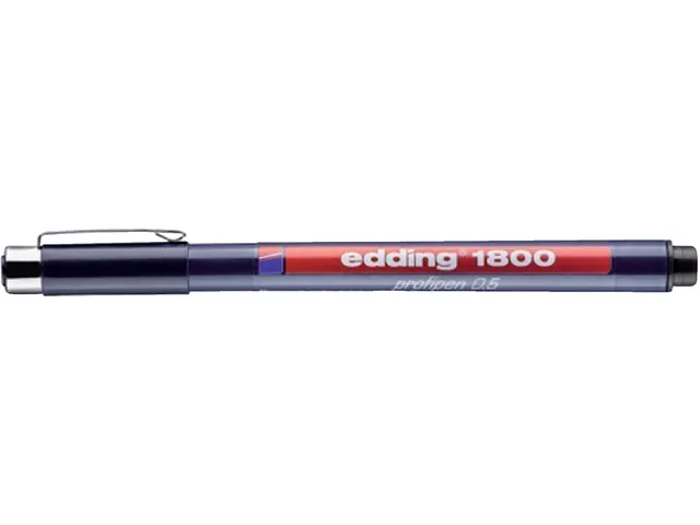Fineliner edding 1800 zwart 0.5mm