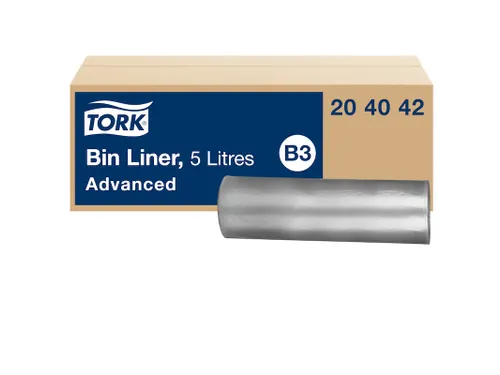Afvalzak Tork 204042 B3 Advanced 33x40cm 5 Liter transparant