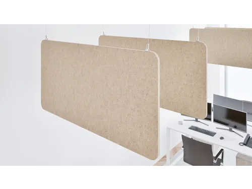 Akoestisch PET-vilt rechthoekig plafondpaneel 60x120cm Beige