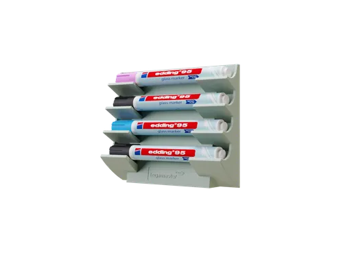MATTE Glasbord markerhouder magnetisch voor 4 markers Sage Green