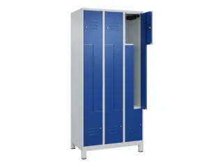 Z-garderobekast,HxBxD 1950x900x500mm,vak B 150/300mm,cil.-slot,voeten - 2