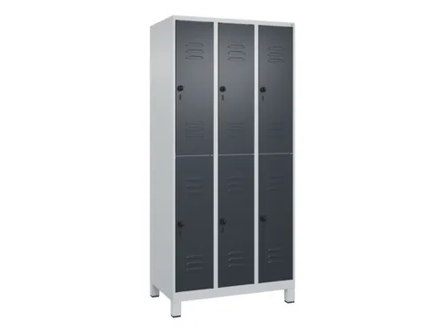 dubbeldekse locker,HxBxD 1950x900x500mm,3x2vak.,vak B 300mm