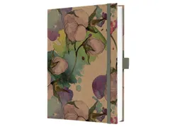 Notitieboek Jolie A5 kraft Pure Cottonflowers lijn HC 192 pag 100gr