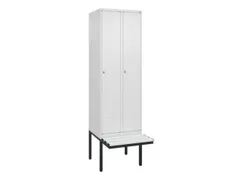 locker met bank,HxBxD 2120x600x815mm,2vak,vak B 300mm,cil.-slot