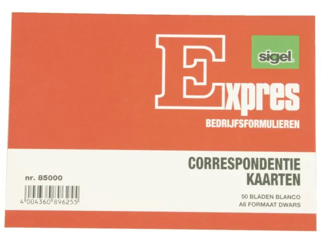 Carte de correspondance Sigel Expres A6 carton ivoire 50 pièces