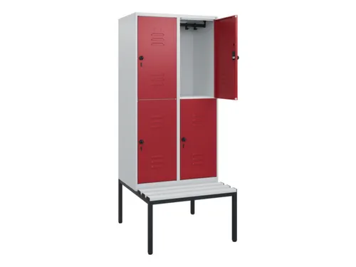 Dubbeldekse dekenkist,HxBxD 1950x800x815mm,2x2vak.,vak B 400mm