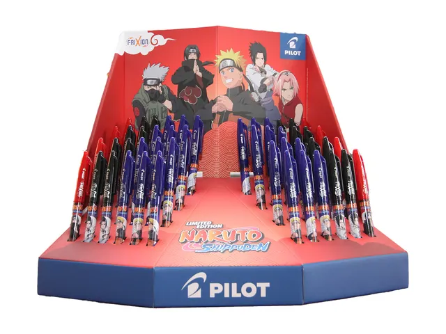 Rollerpen PILOT friXion ball Naruto medium 3 kleuren assorti 48 st