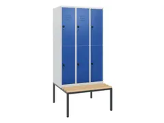 Dubbeldekse dekenkist,HxBxD 1950x900x815mm,3x2vak.,vak B 300mm