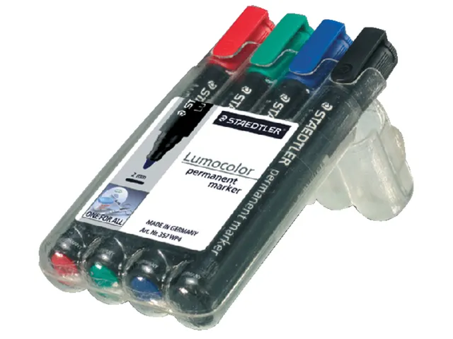 Viltstift Staedtler 352 Lumocolor rond 2mm set à 4 stuks assorti