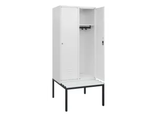 locker met bank,HxBxD 1950x800x815mm,2vak,vak B 400mm,cil.-slot - 2