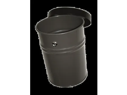 afvalbak,vlamdovend,30l,HxØ 415x344mm,wandmontage,kop zwart