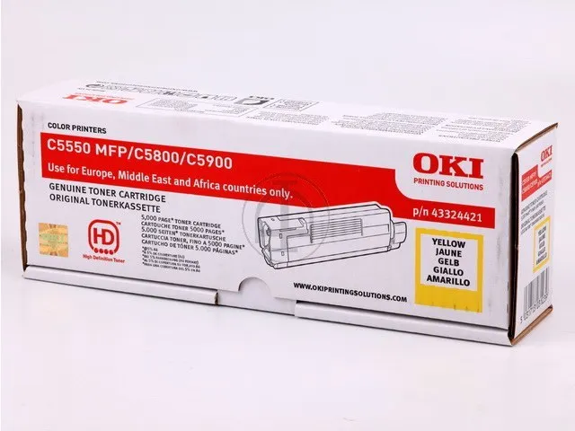 Tonercartridge Oki 43324421 C5800 Geel