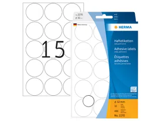 HERMA 2270 Multipurpose etiketten Rond 32mm Wit 480 stuks - 1