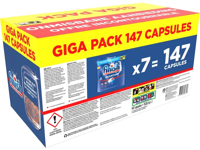 Finish Quantum Regular vaatwastabletten Promobox 147 stuks (7x21stuks)