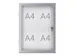 Buiten- binnenvitrine wand MAULexcite whiteboard 4xA4 met slot