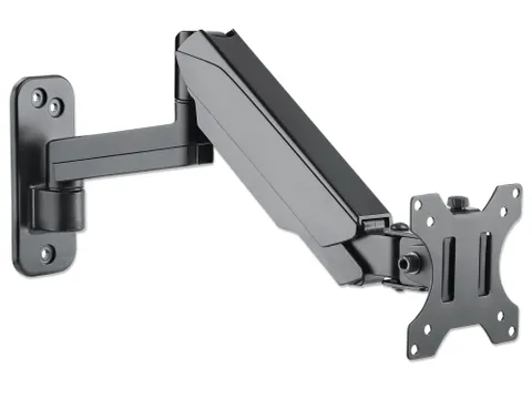 Wandbeugel voor TV’s en monitoren (veerarm met 3 draaipunten), voor