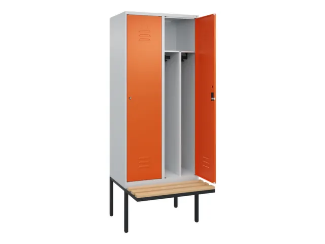 locker voor scheiding van kleding,HxBxD 2120x800x815mm,2vak
