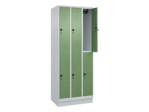dubbeldekse locker,HxBxD 1950x750x500mm,3x2vak.,vak B 250mm