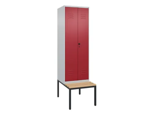 locker voor scheiding van kleding,HxBxD 2120x600x815mm,2vak