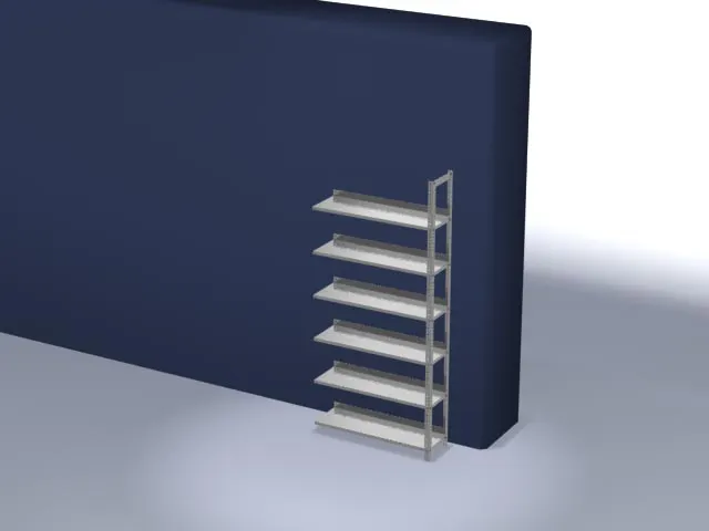 dossierstelling,aanbouwveld,HxBxD 2200x1000x300mm,vaklast 60kg