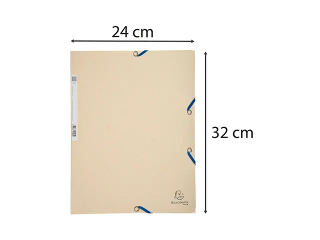 Elastomap 3 kleppen glanskarton 400g/m2 A4 Ivoor