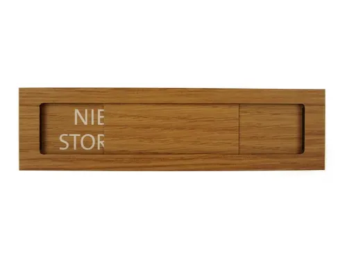Premium Schuifbord Houtlook Niet Storen 150x40mm