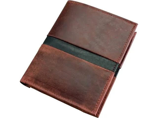 Portefeuille Pride and Soul leer bruin 12x10cm