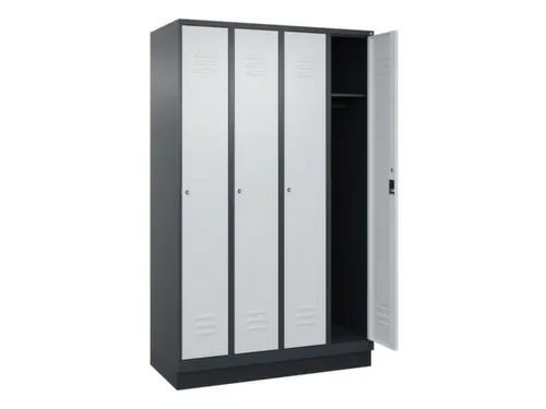 locker,HxBxD 1950x1200x500mm,4vak,vak B 300mm,cil.-slot,sokkel