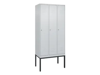 locker,HxBxD 2120x900x500mm,3vak,vak B 300mm,cil.-slot,voetonderstel - 1