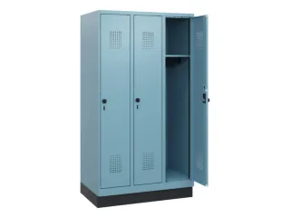 schoollocker,HxBxD 1630x900x500mm,3vak,vak B 300mm,draaigrendel,sokkel - 1