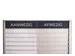 Menoor In-Uit bord 25 namen Aluminium Aanwezig/Afwezig Donkerblauw