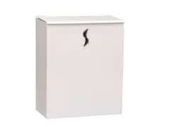 afvalbak,10l,HxBxD 300x250x130mm,wandmontage,romp staal wit