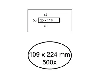 Envelop Quantore Bankgiro 109X224Mm Venster Links Wit Gegomd - 1