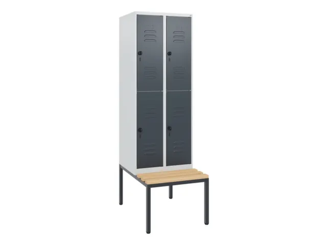 Dubbeldekse dekenkist,HxBxD 1950x600x815mm,2x2vak.,vak B 300mm