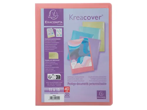 Showalbum 20 tassen 11x15cm in polypropyleen Kreacover Pastel Assorti