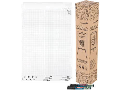 Legamaster SKETCH ECO Flipoverpapier 98x65cm Raster 2x 50vel
