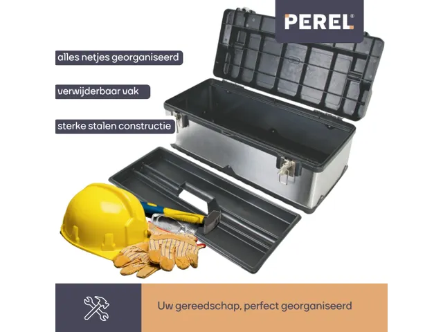 Gereedschapskoffer Roestvrij Staal 590x280x255mm 42 Liter