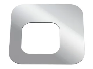Oplegdeksel,V. Afvalbak 1X60L,Vierkant,1Opening,Staal,Zilverkleurig - 1