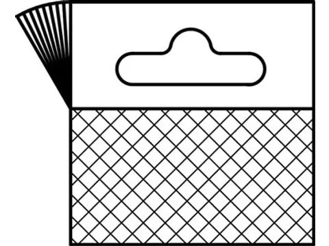 Hangtab Euroslot 50x50 mm, blister met 10 stuks