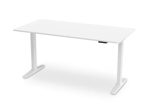 Elektrisch ihv bureau,HxBxD 730-1180x1800x800mm,blad wit,T-voet wit