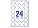 Etiket Avery L3415-10 rond 40mm wit 240stuks