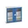vitrinekast 1000x1050x350mm 2xStalen bodem romp RAL7035 front RAL5010