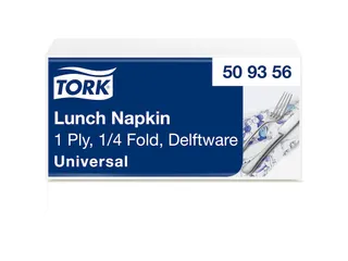Tork 509356 Lunchservet Delft Ware 32,8x32,5cm - 1