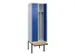 locker voor scheiding van kleding,HxBxD 2120x600x815mm,2vak