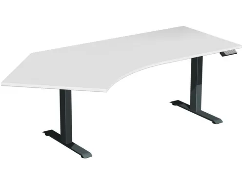 Elektrisch in hgte vst. hoekbureau,HxBxD 730-1230x2166x1130mm