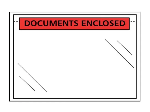 Paklijstenvelop Documents Enclosed Zelfklevend 225x165mm 1000 Stuks